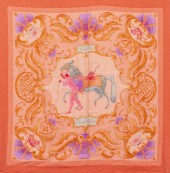 HERMES "CHEVAL TURC" SILK & CA