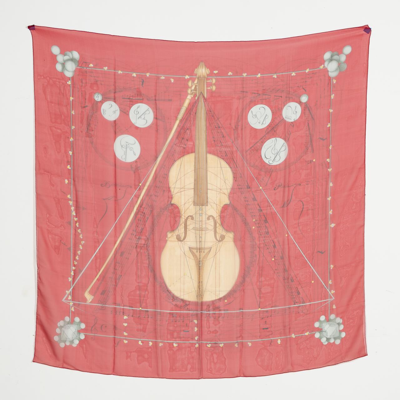 HERMES, CHIFFON SILK "MUSIQUE DES