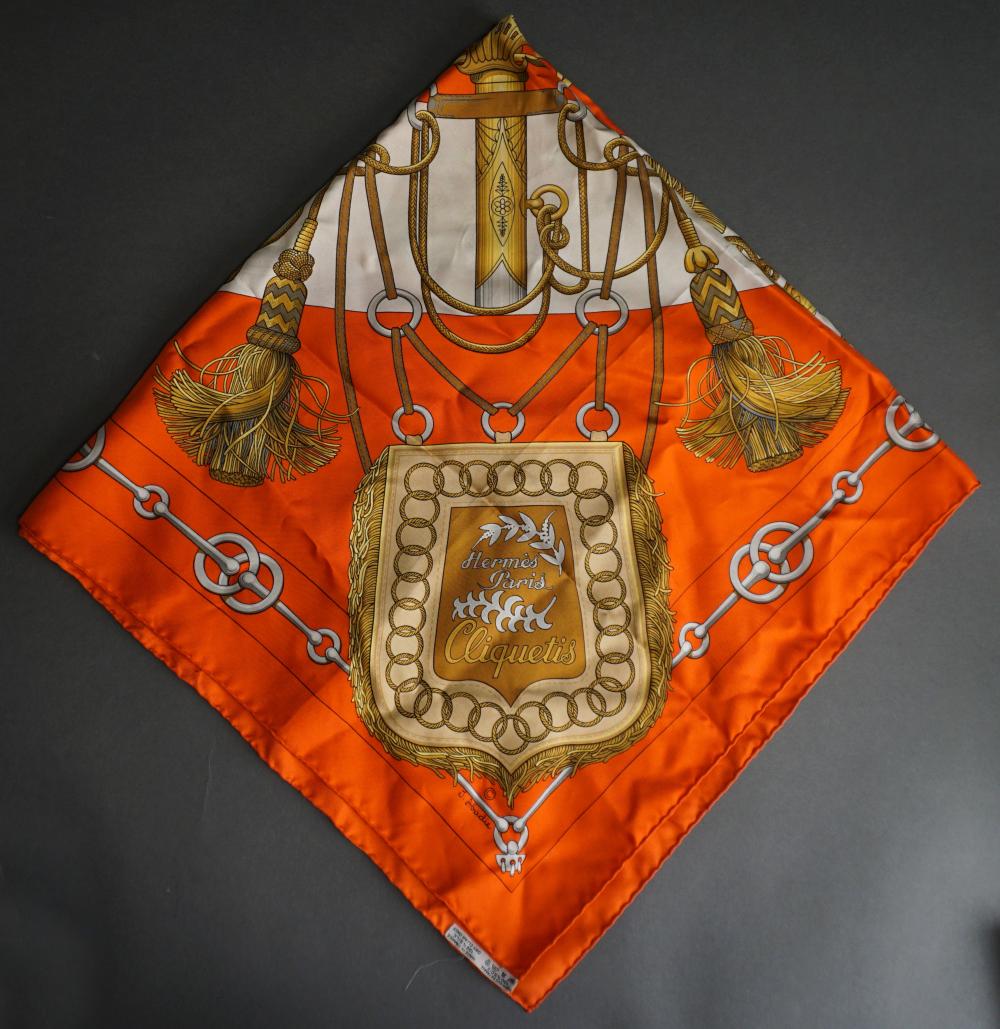 HERMES CLIQUETIS SILK SCARFHermes