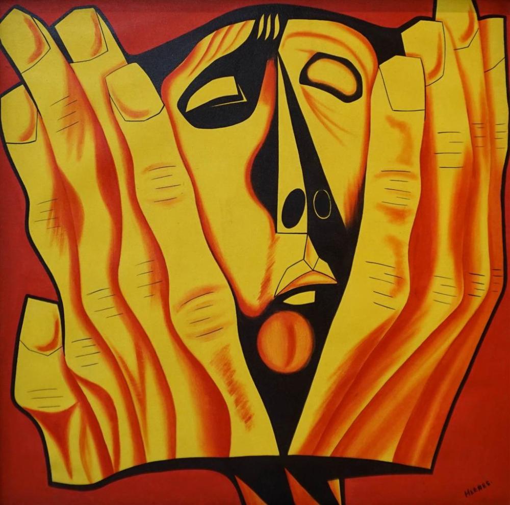 HERMES, FACIAL EXPRESSION, OIL ON