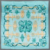 HERMES "FERRONNERIE" SILK TWIL