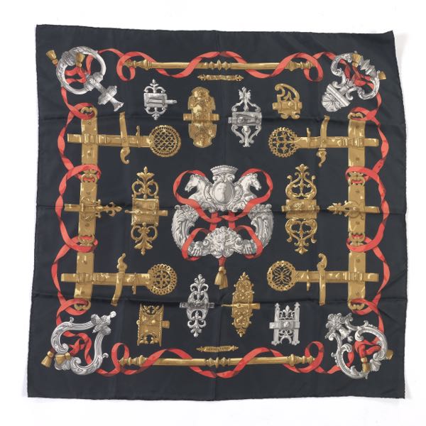 HERMES "FERRONNERIE" SILK TWILL