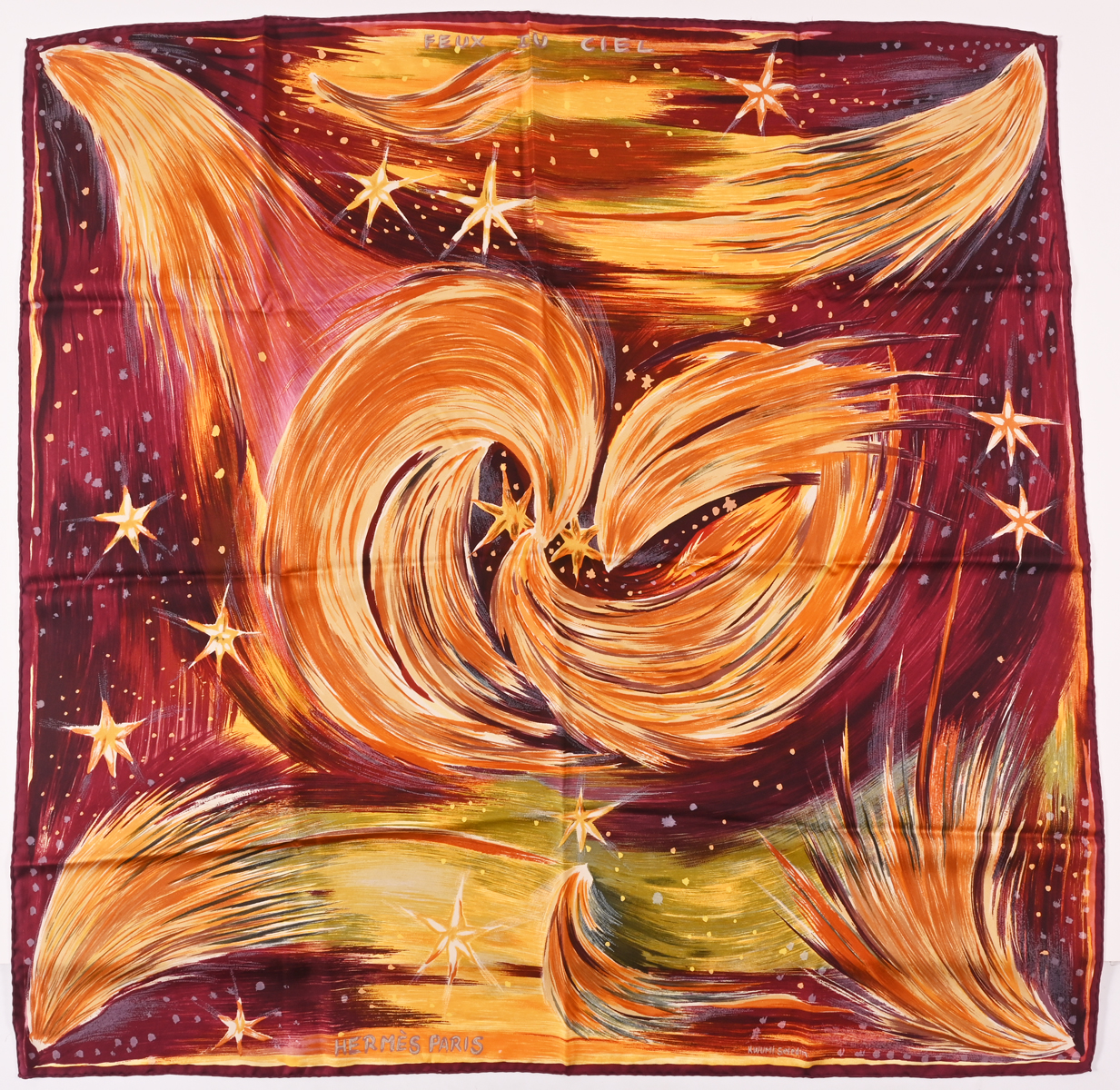 HERMES FEUX DU CIEL SILK SCARF: