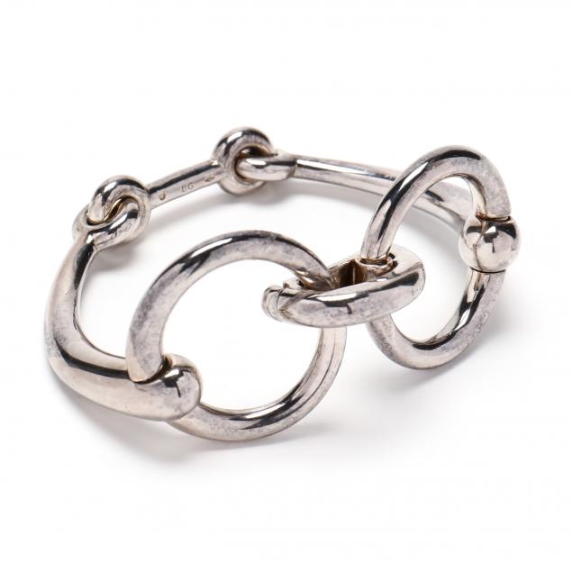 HERMES FILET DE SELLE SILVER