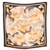 HERMES "FLEURS DE LOTUS" SILK