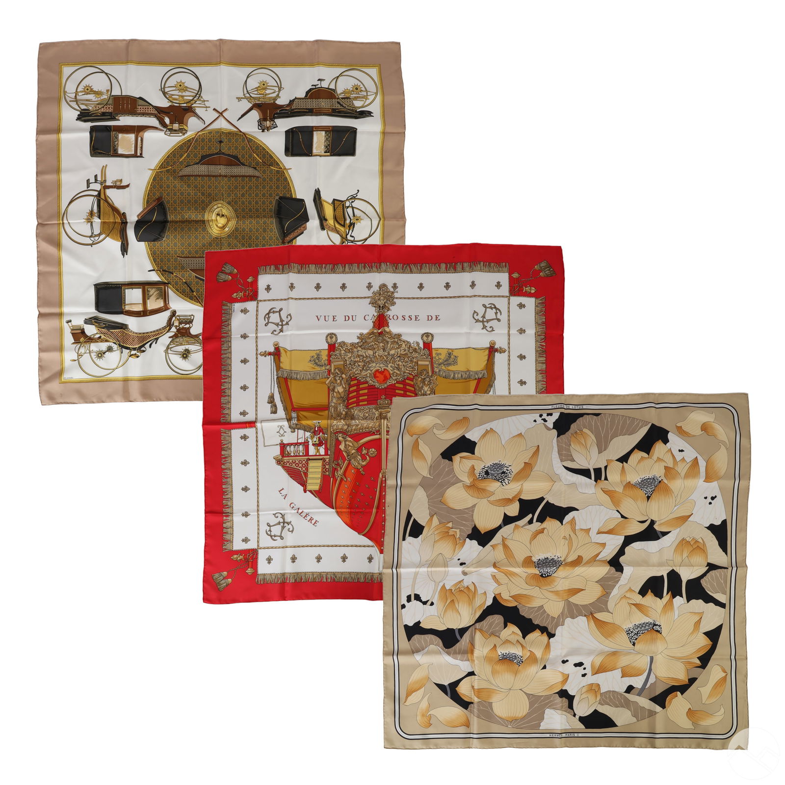 HERMES FRENCH DESIGNER SILK SCARF