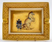 HERMES GILT PORCELAIN ILLUSTRA