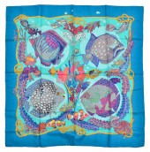 HERMES "GRANDS FONDS" SILK SCA