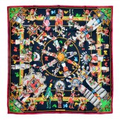 HERMES "KACHINAS" SILK SCARF H