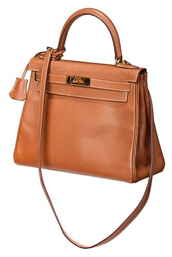 HERMES KELLY 28 HANDBAG, TANcirca