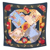 HERMES "KIMONOS ET INROS" NAVY