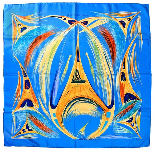 HERMES LA TOUR EIFFEL S'ENVOLE SILK