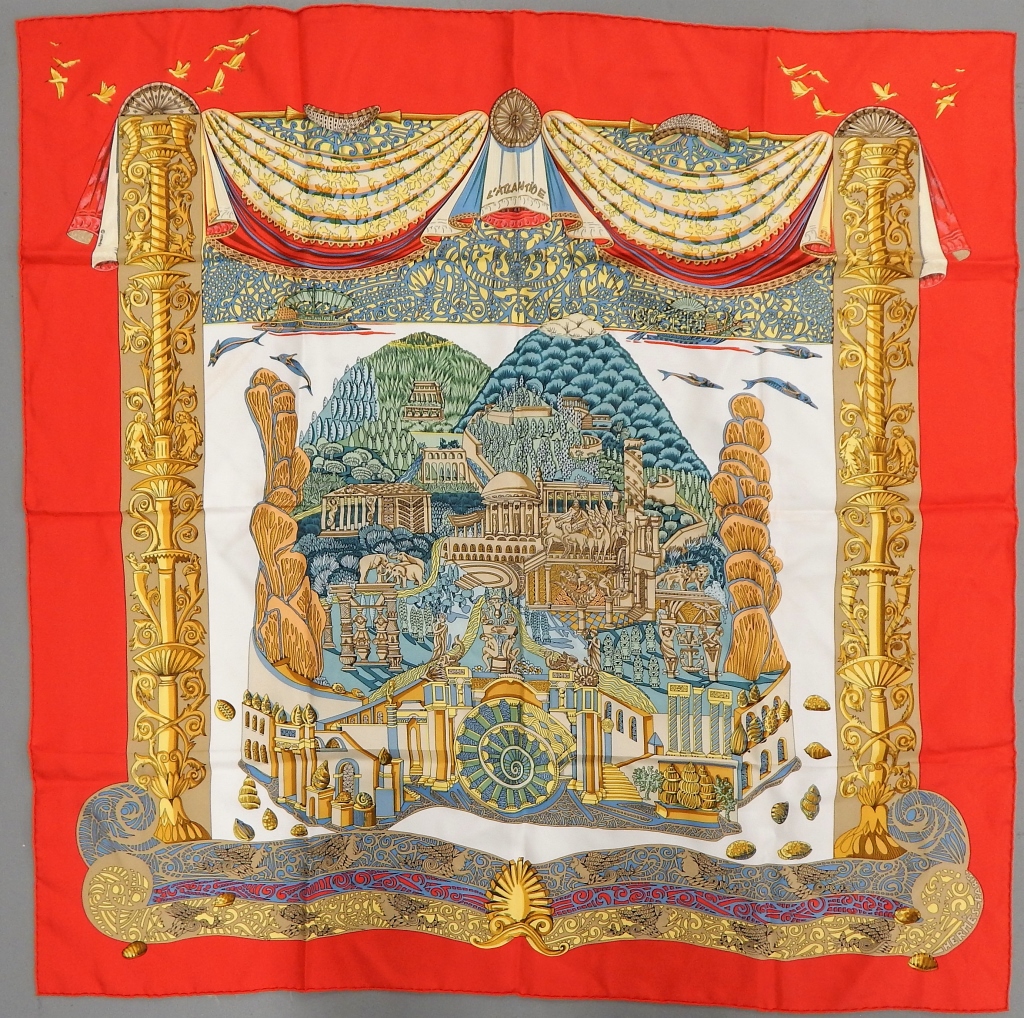 HERMES L'ANTLANTIDE SILK SCARF &