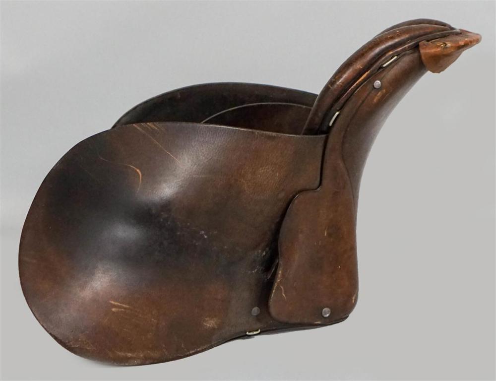 HERMES LEATHER SADDLE TOGETHER WITH