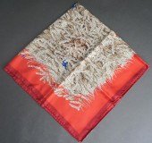 HERMES "LES BLES" SILK SCARF D