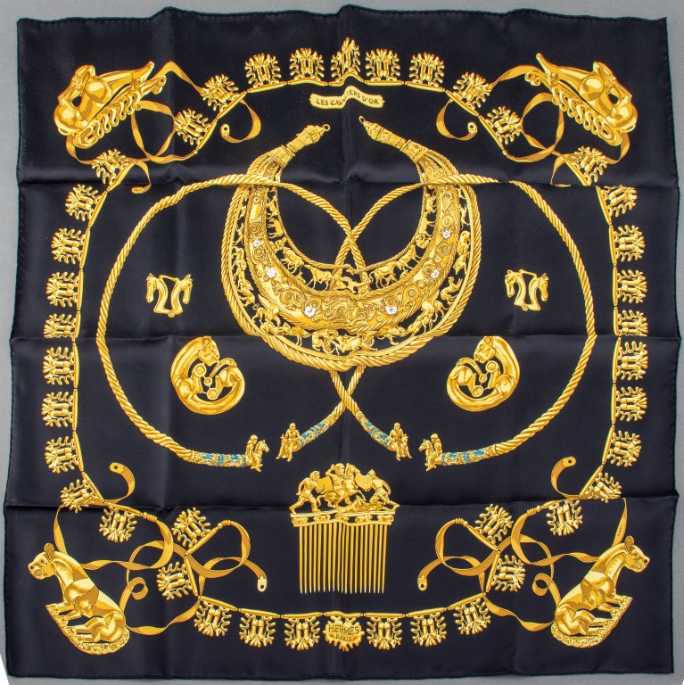 HERMES "LES CAVALIERS D'OR" BLACK