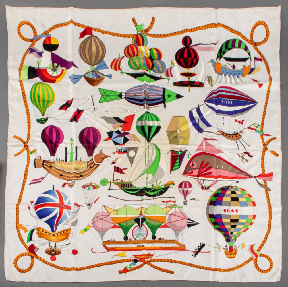 HERMES "LES FOLIES DU CIEL" SILK