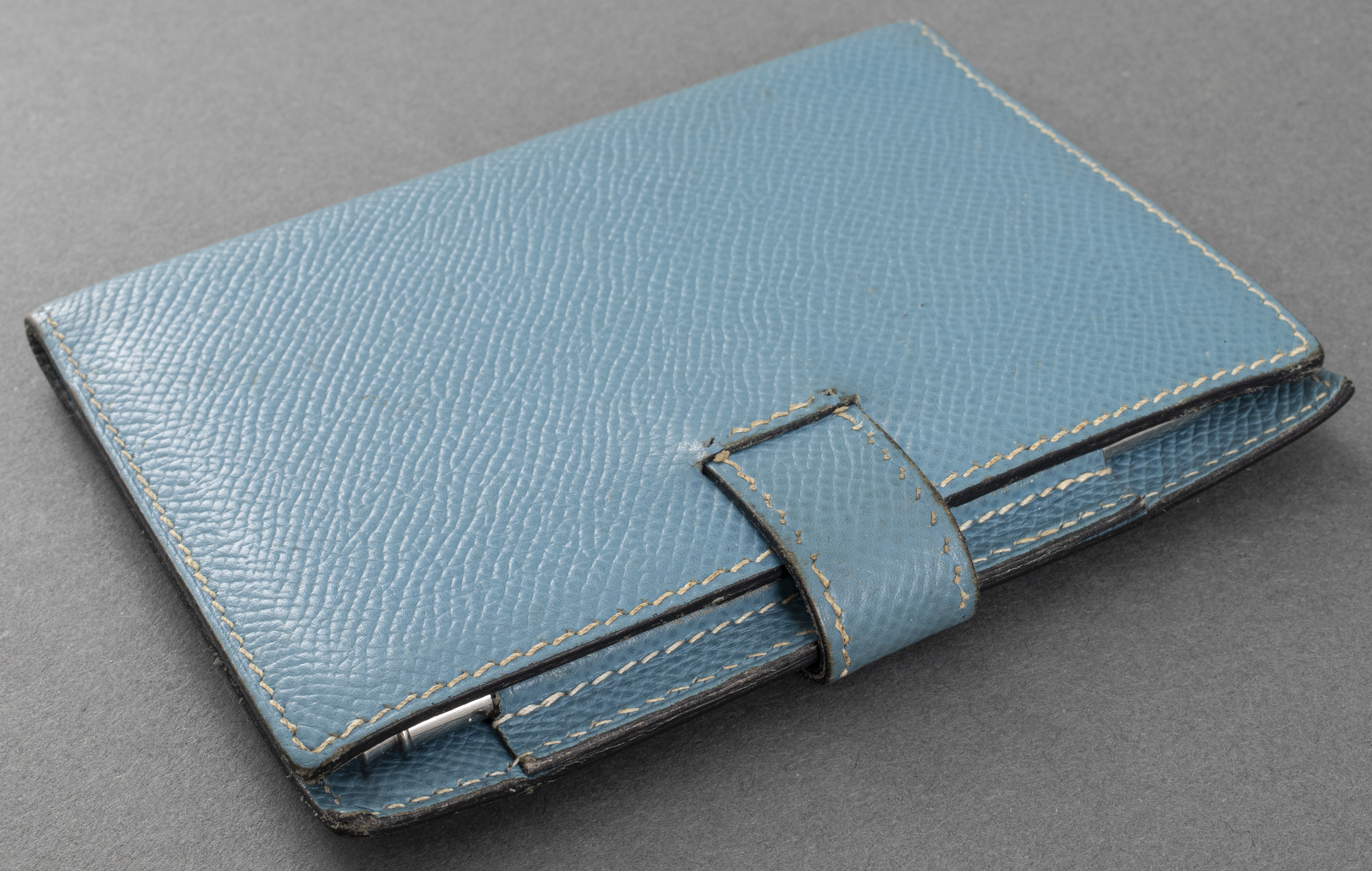 HERMES LIGHT BLUE LEATHER WALLET