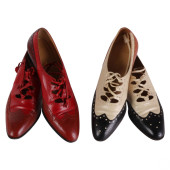 HERMES LOW HEEL & LACE UP OXFO
