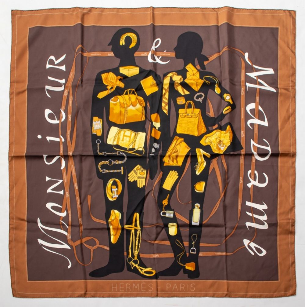 HERMES "MADAME & MONSIEUR" SILK