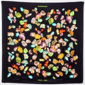 HERMES "MINERAUX" SILK SCARF H