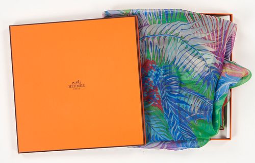 HERMES MOUSSELINE SILK SCARF OR