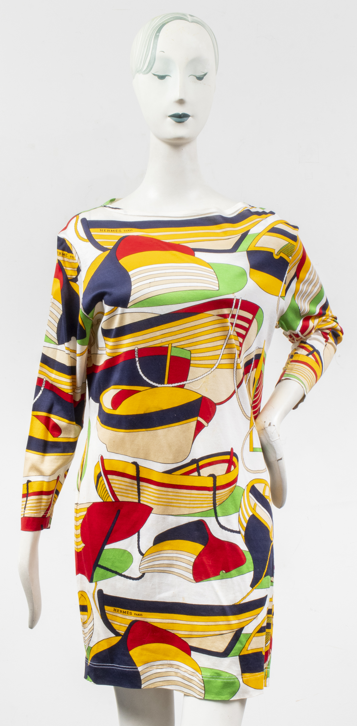HERMES NAUTICAL MOTIF SHIRT-DRESS