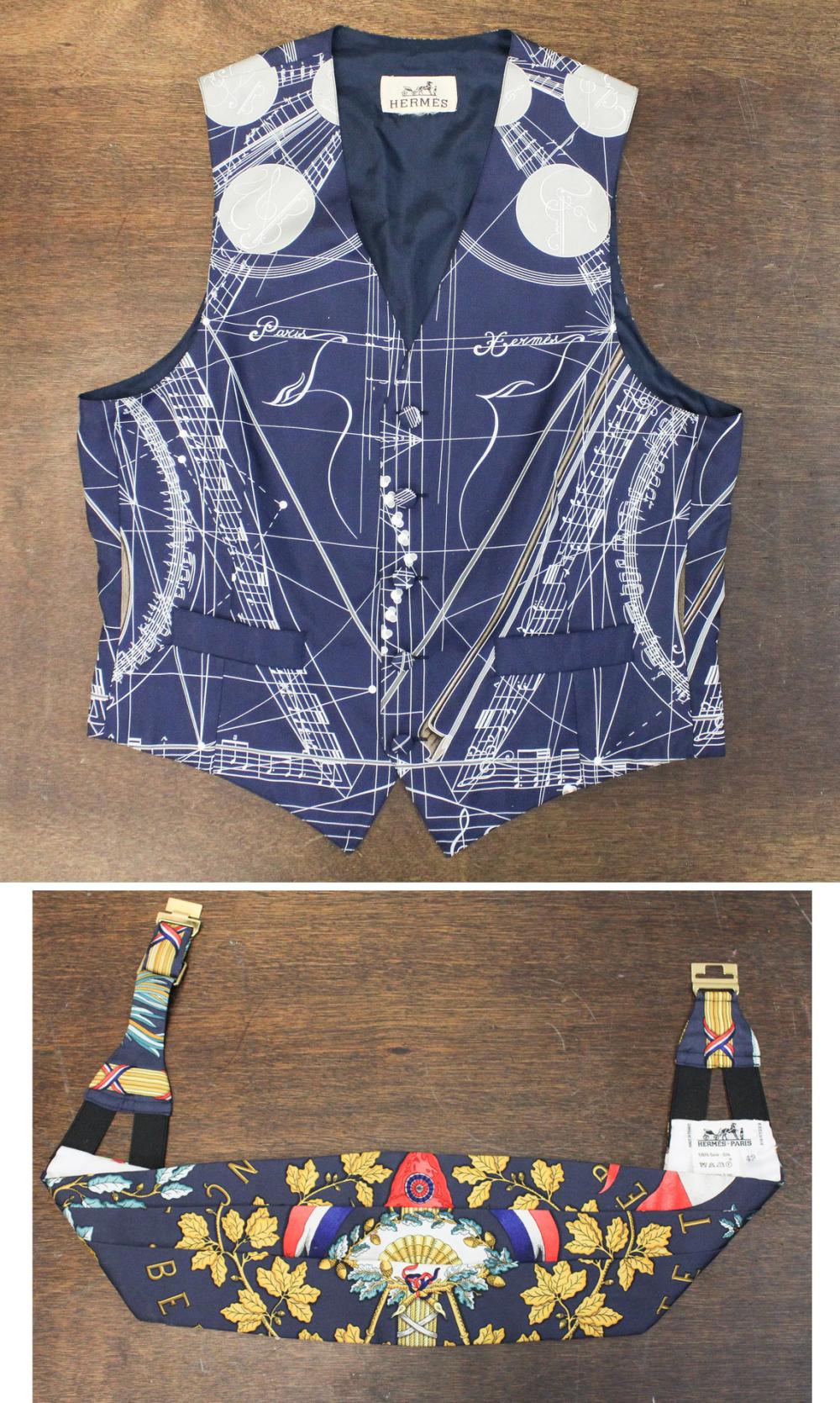 HERMES, PARIS GENTLEMEN'S SILK VEST