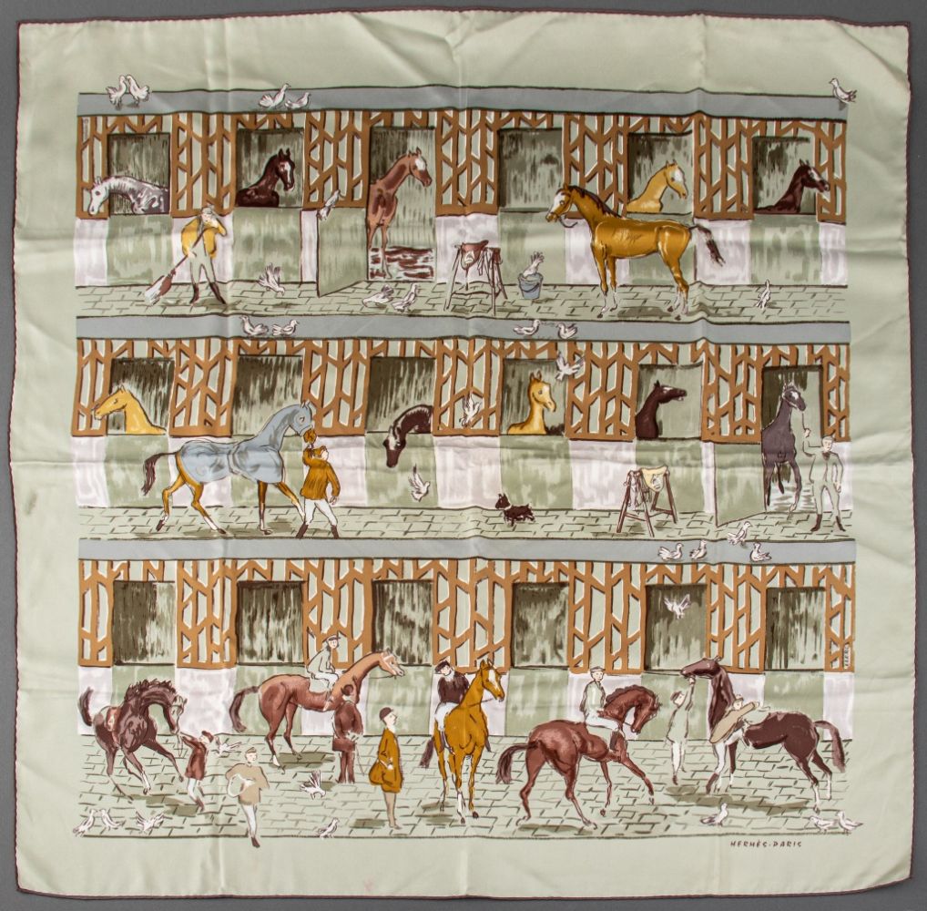 HERMES PARIS "LES BOXES" PALE GREEN