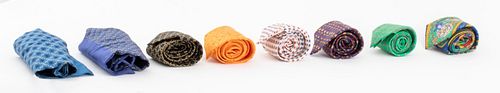 HERMES PARIS PATTERNED SILK TIES