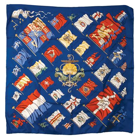 Hermes Pavois Silk Twill Scarf 	 