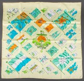 HERMES "PAVOIS" SQUARE SILK TW