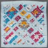 HERMES "PAVOIS" SQUARE SILK TW