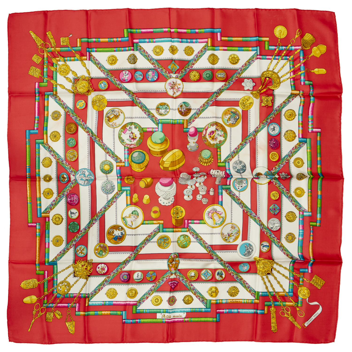 HERMES "PETITE MAIN" 90 CM SCARF