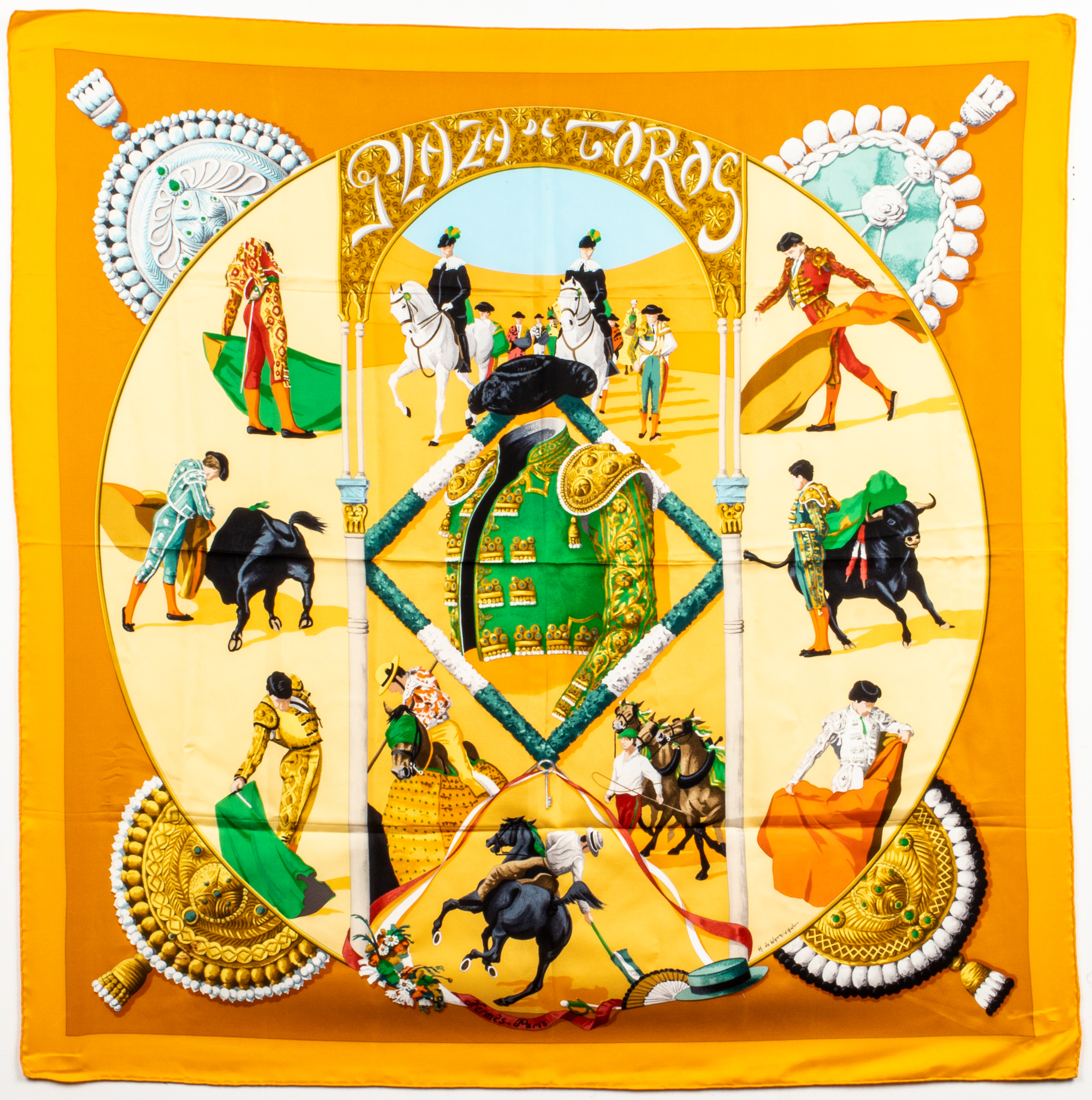 HERMES "PLAZA DE TOROS" SILK