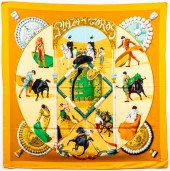 HERMES "PLAZA DE TOROS" SILK S