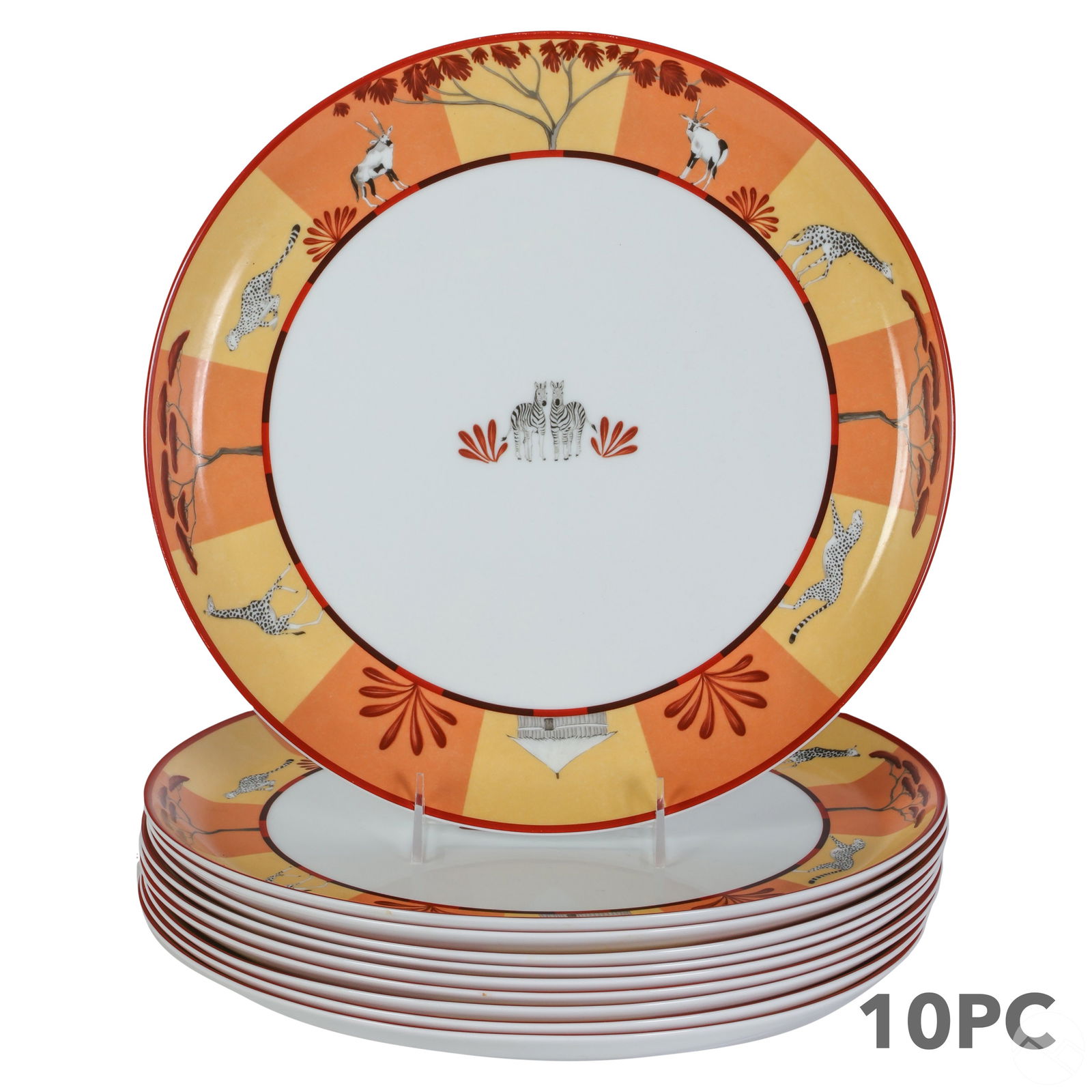 HERMES PORCELAIN AFRICA TART DISH