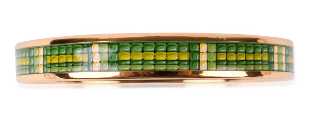 HERMES PRINTED ENAMEL AND GILT