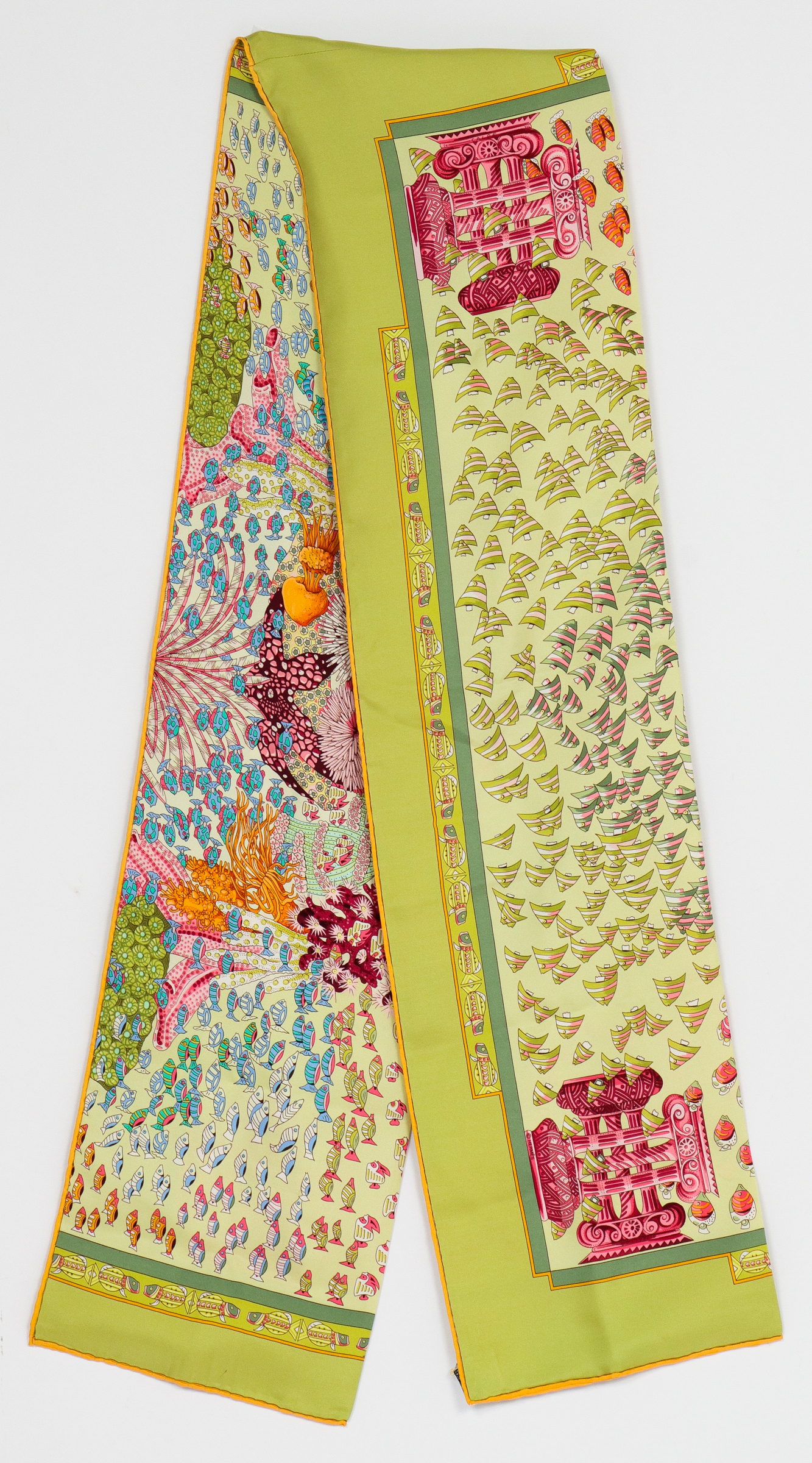 HERMES "RECONTRE OCEANE" SILK SCARF