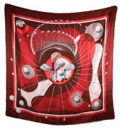 HERMÈS RED SILK JEU DE TRICHEU