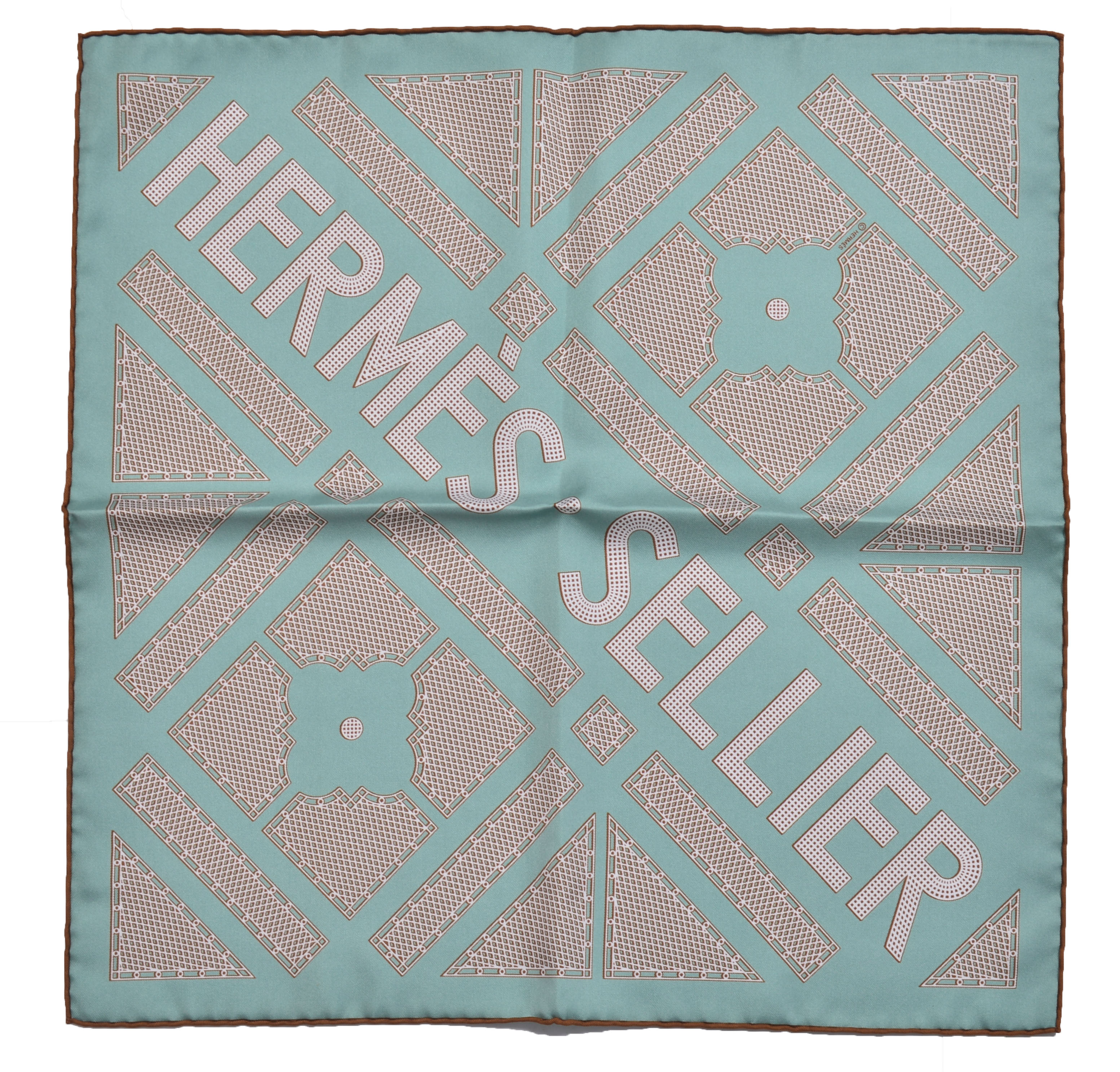 "HERMES SELLIER" SILK SCARF /