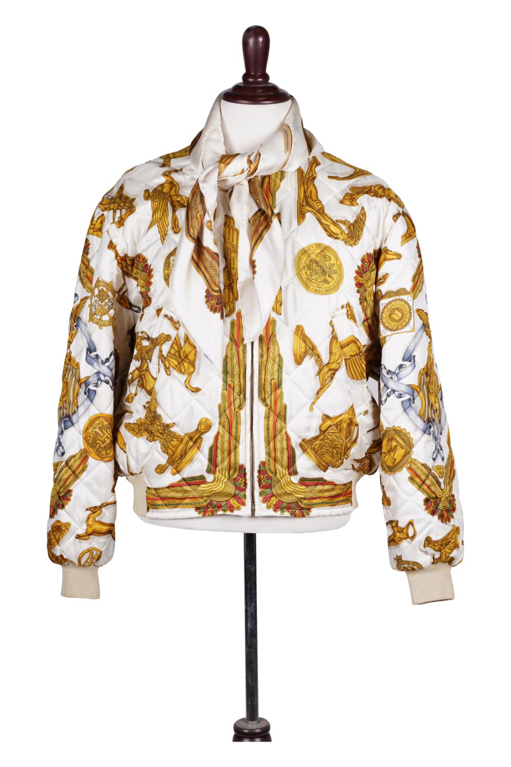 HERMES SILK BOMBER JACKET &