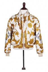 HERMES SILK BOMBER JACKET & SC