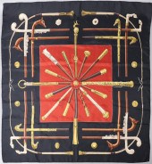 Hermes Silk Cannes & Pommeaux