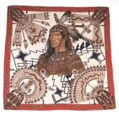 HERMES SILK CASHMERE SHAWL "CO