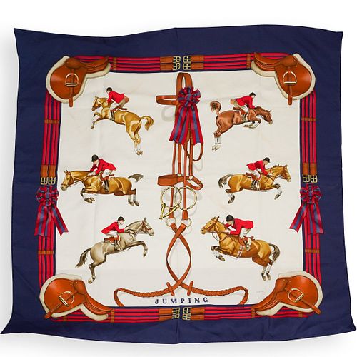 HERMES SILK JUMPING HORSE