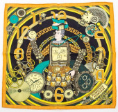 HERMES SILK POCKET SQUARE IN T