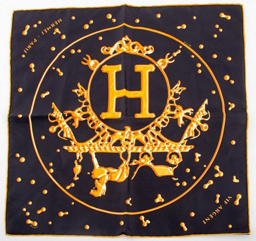 HERMES SILK POCKET SQUARE IN THE