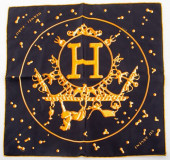HERMES SILK POCKET SQUARE IN T