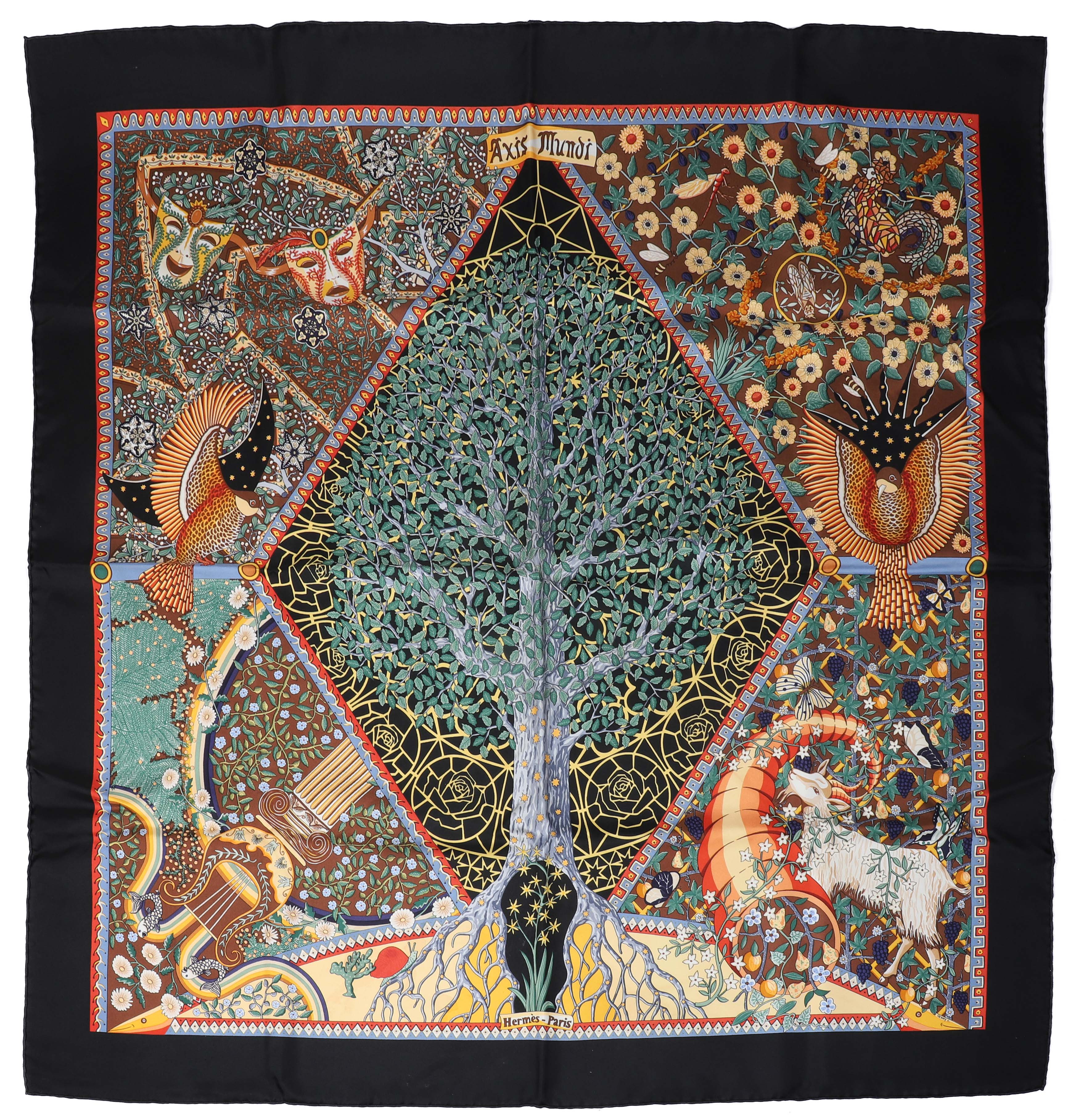 Hermes silk scarf, 'Axis Mundi',
